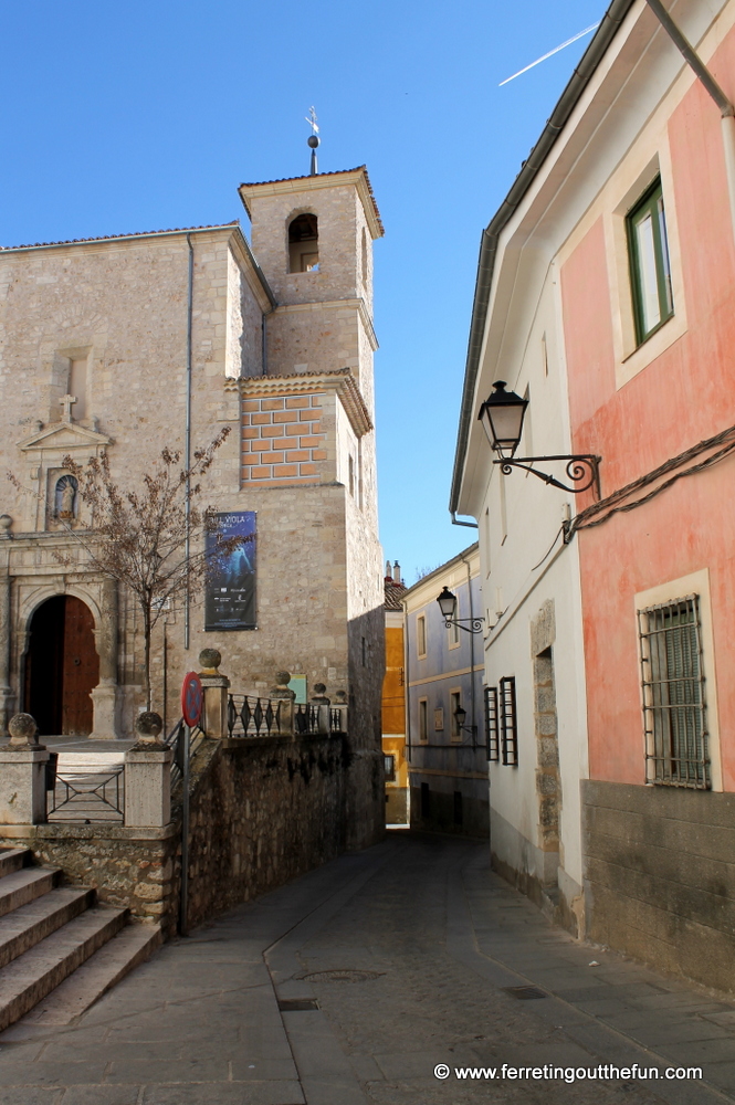 A narrow street in the old town of Cuenca, Spain