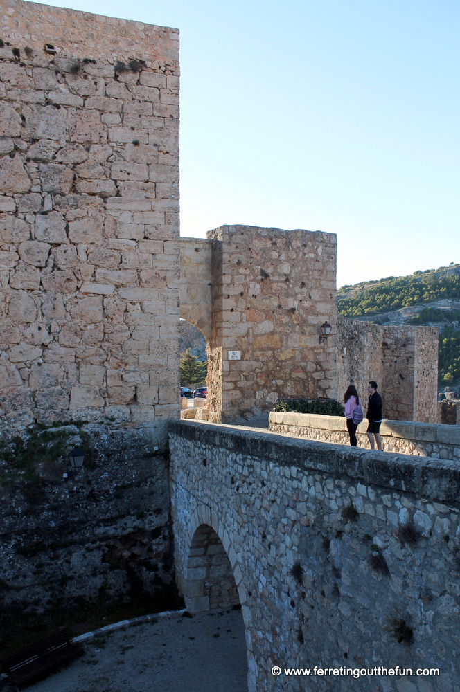 Medieval Moorish fortress ruins in Cuenca, Spain