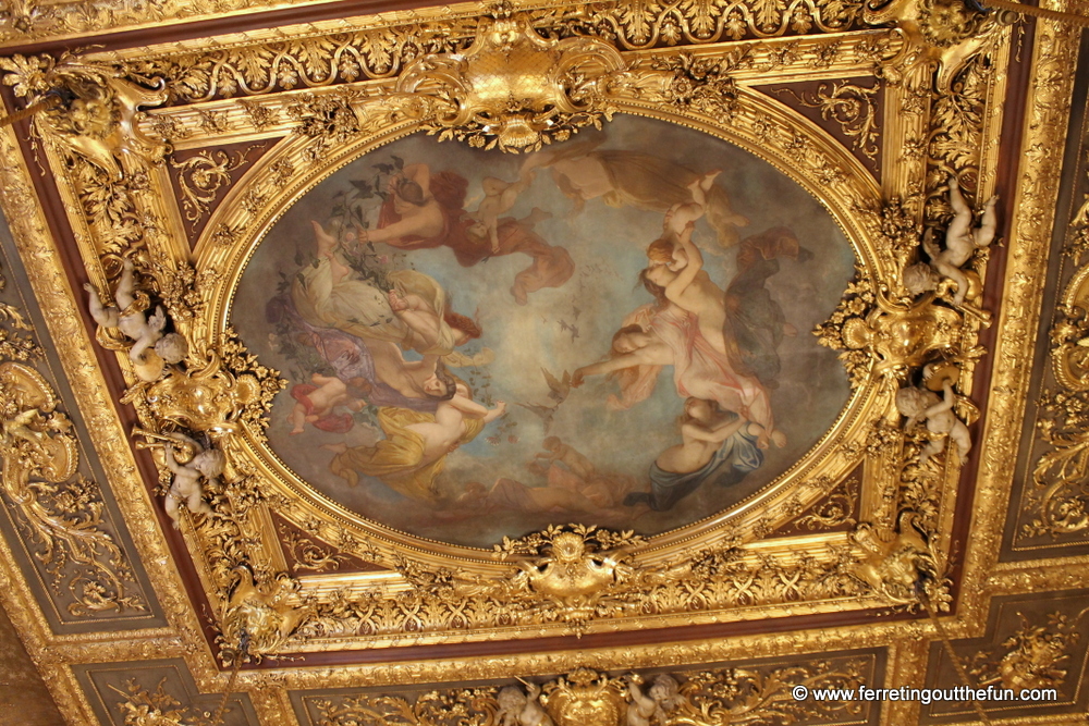 Louvre gold painted ceiling