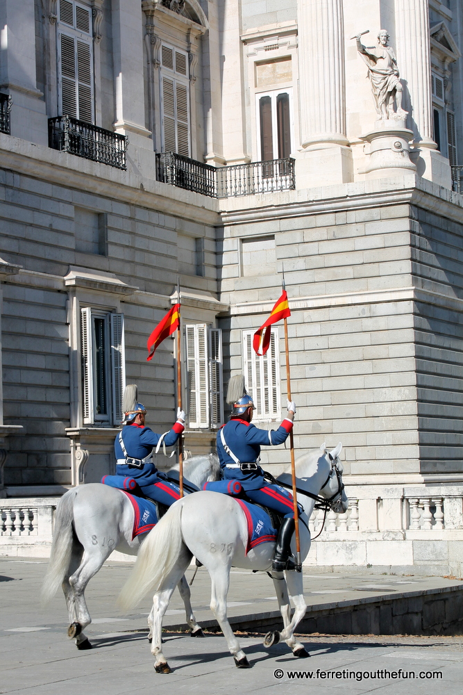 Changing of the Guard at the Royal Palace in Madrid, Spain