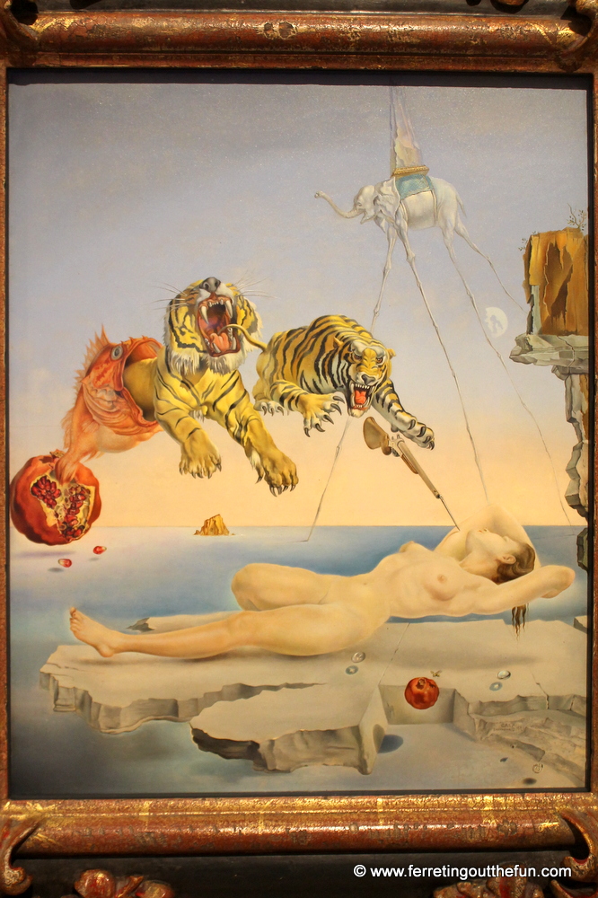 Dream Caused by the Flight of a Bee around a Pomegranate a Second before Waking by Salvador Dali // Thyssen-Bornemisza Museum, Madrid