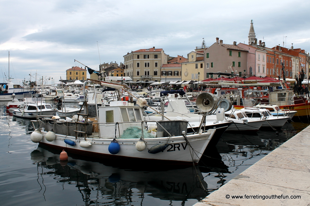 rovinj fishing boats