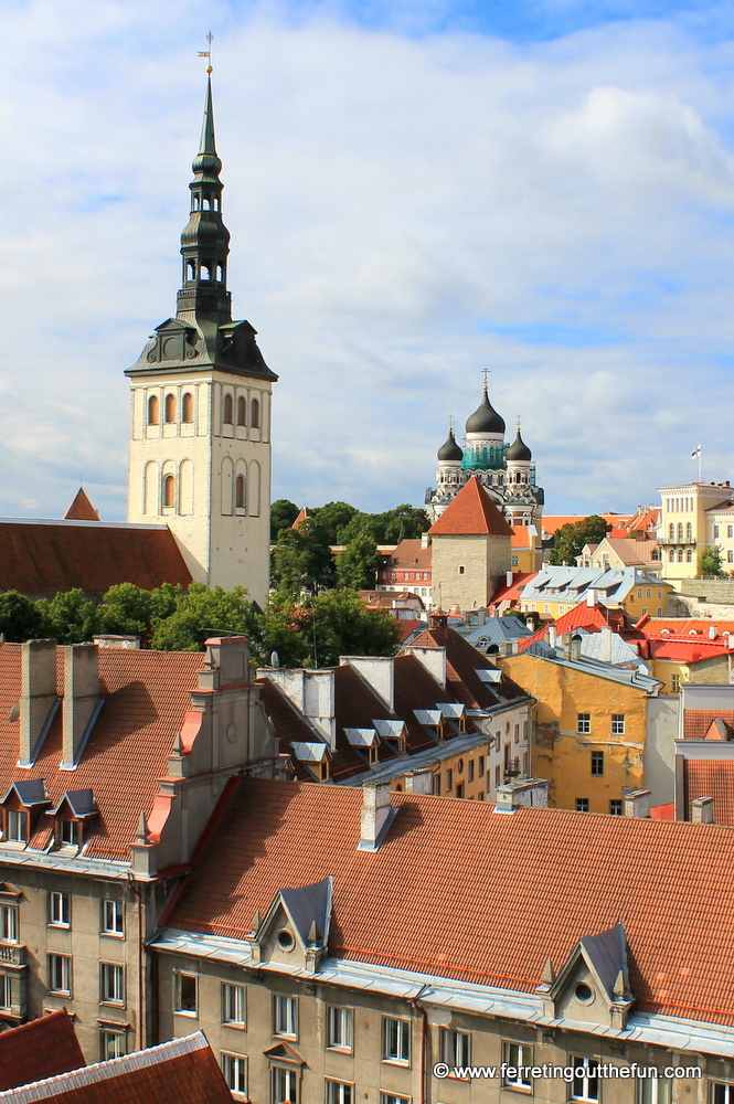 View of medieval Tallinn, Estonia from the town hall tower