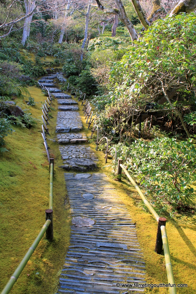 A traditional Japanese landscape garden at Okochi Sanso Villa in Kyoto