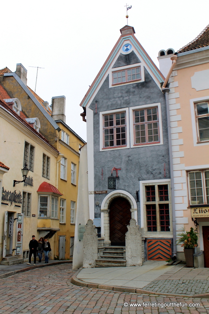 Colorful medieval buildings in Tallinn, Estonia