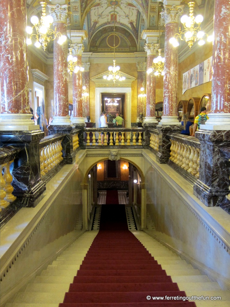 Private staircase of Emperor Franz Joseph and Empress Elisabeth in the Budapest Opera House