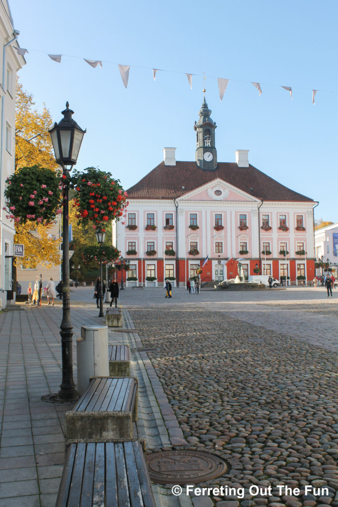 Town Hall Square in beautiful Tartu, Estonia