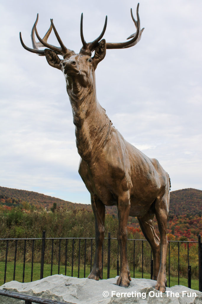 Elk on the Trail, a World War I memorial on the Mohawk Trail in Massachusetts