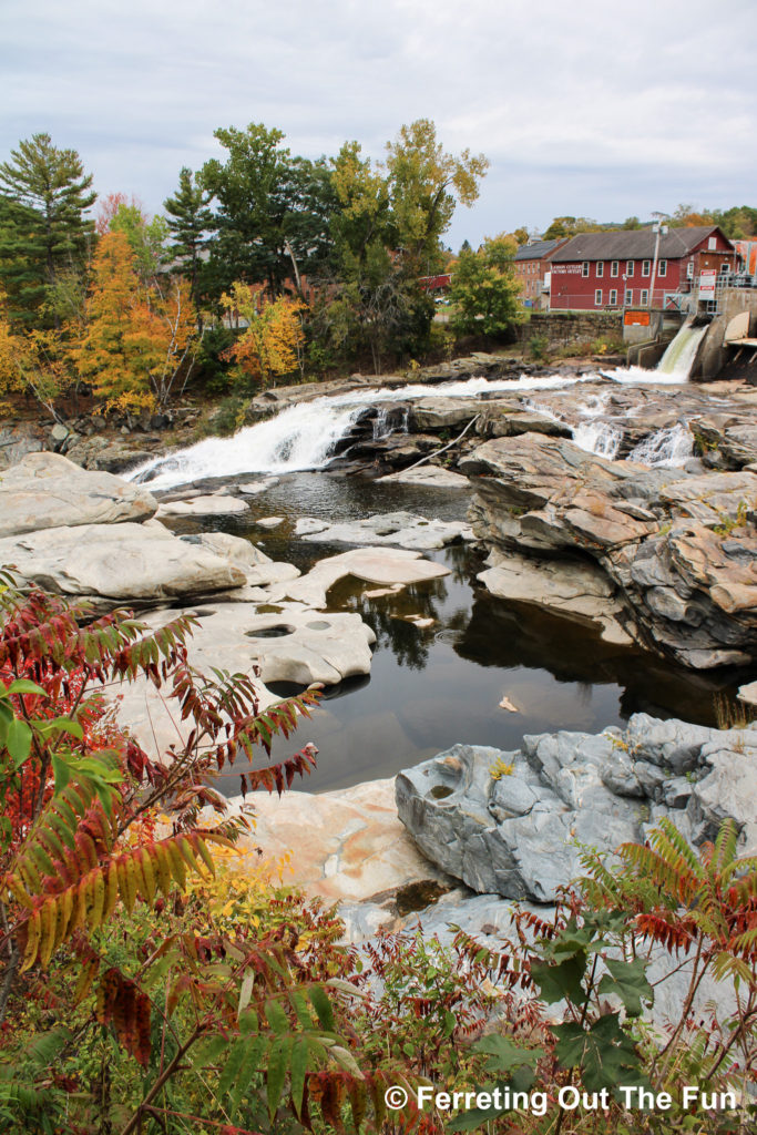 Autumn at the glacial potholes in Salmon Falls, Massachusetts