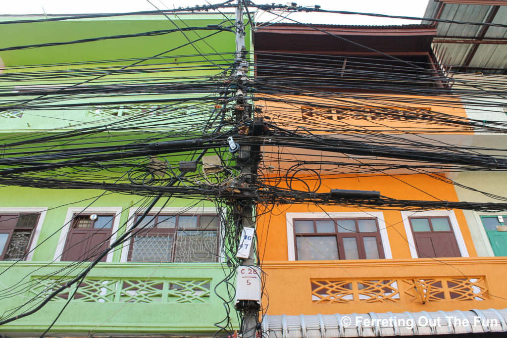 crazy power lines in southeast asia
