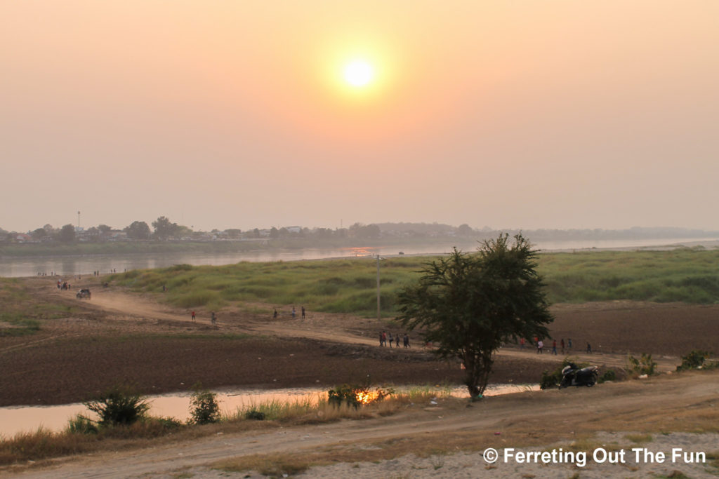 sunset on the mekong