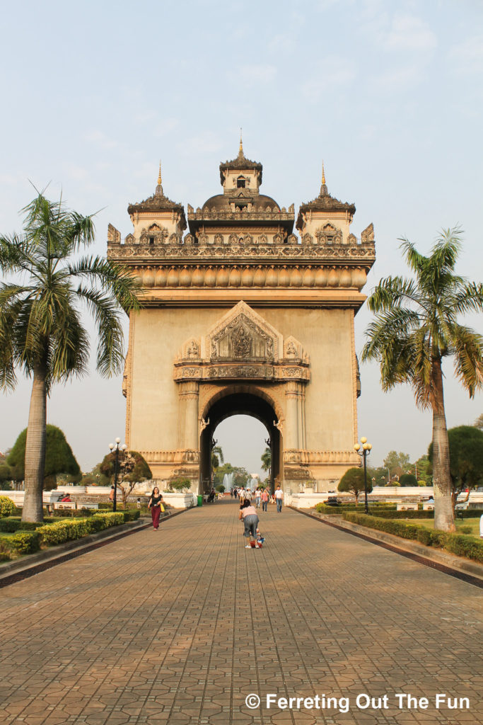 The Patuxai Victory Gate in Vientiane, Laos
