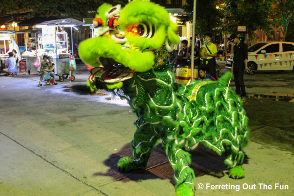 mid-autumn festival lion dance