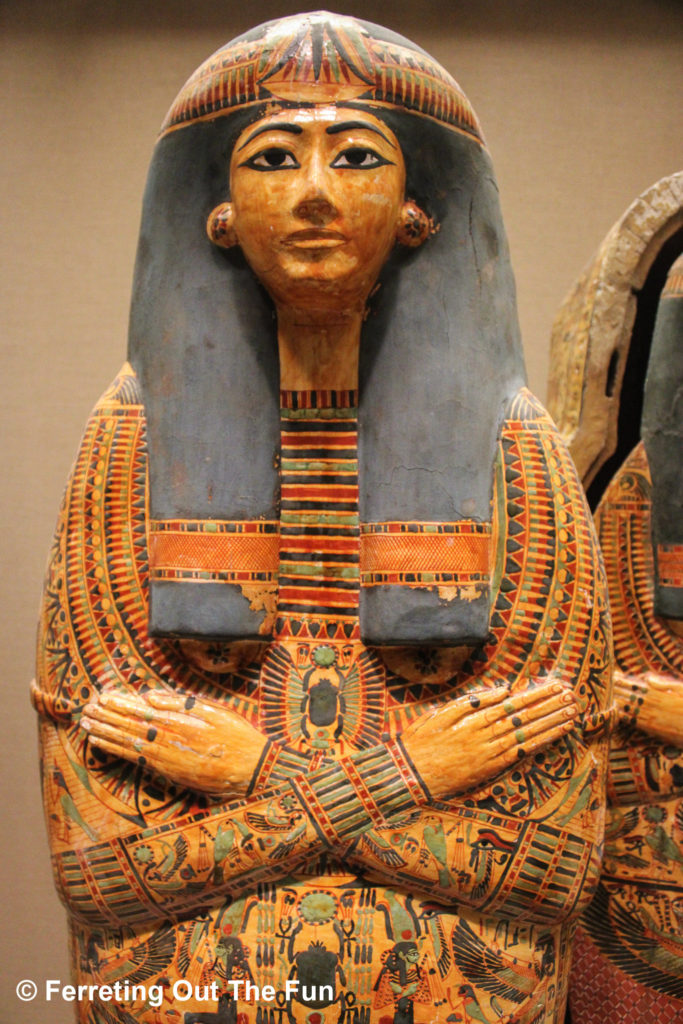 Coffin of an Egyptian mummy at the Metropolitan Museum of Art