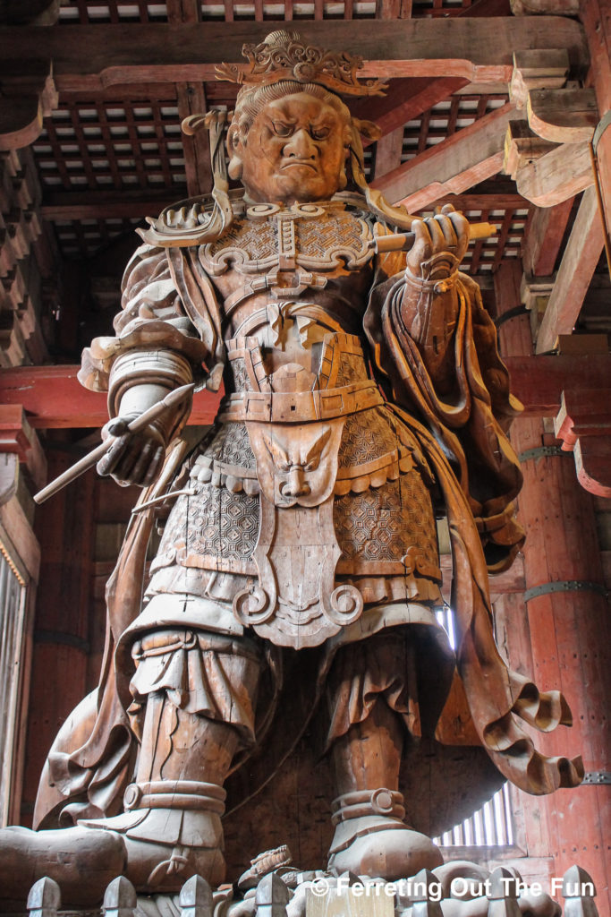 Nio guardian figure at a temple in Japan