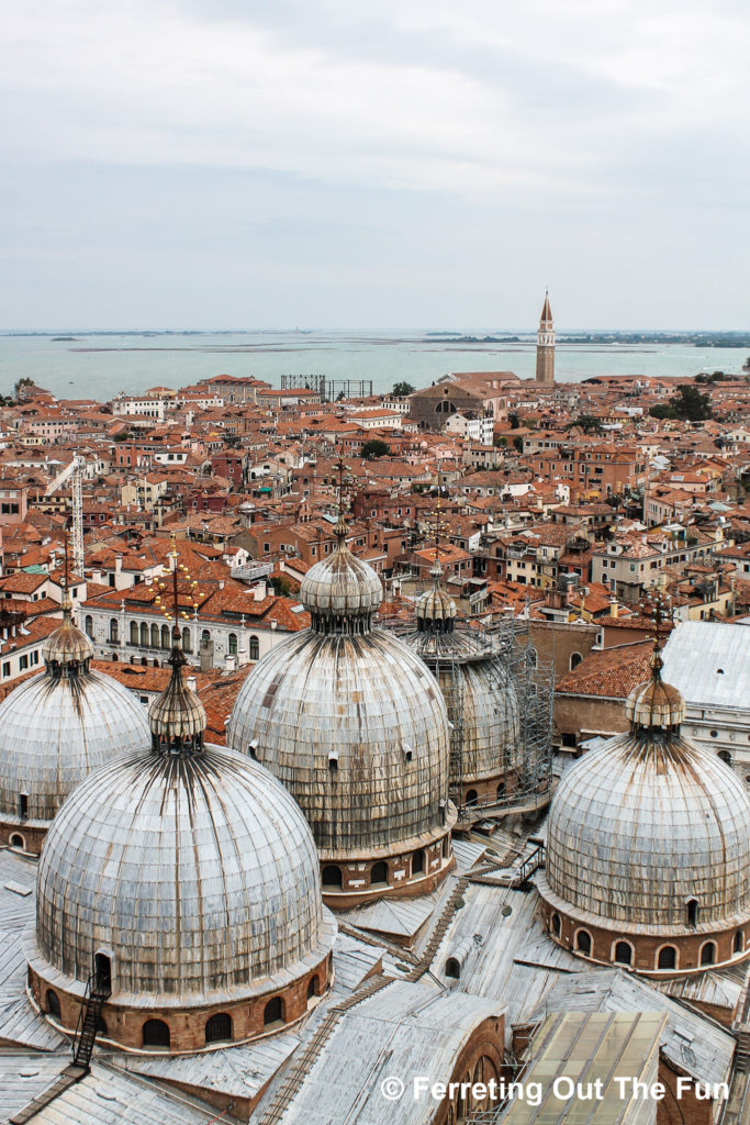 View of Venice from the top of the St Mark's Bell Tower