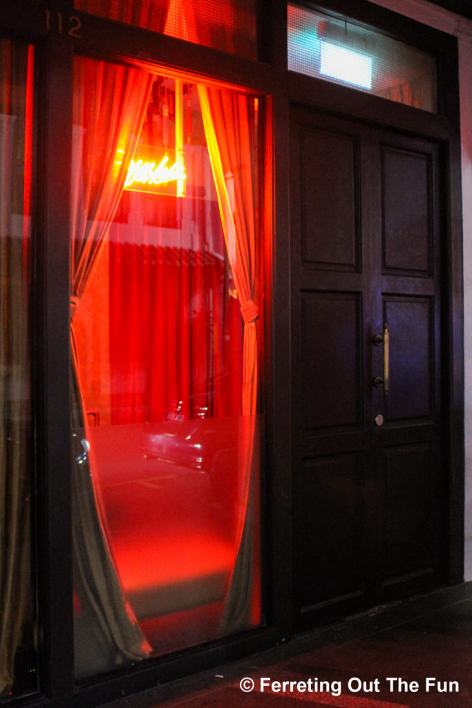 Entrance to Employees Only, one of the best speakeasy bars in Singapore