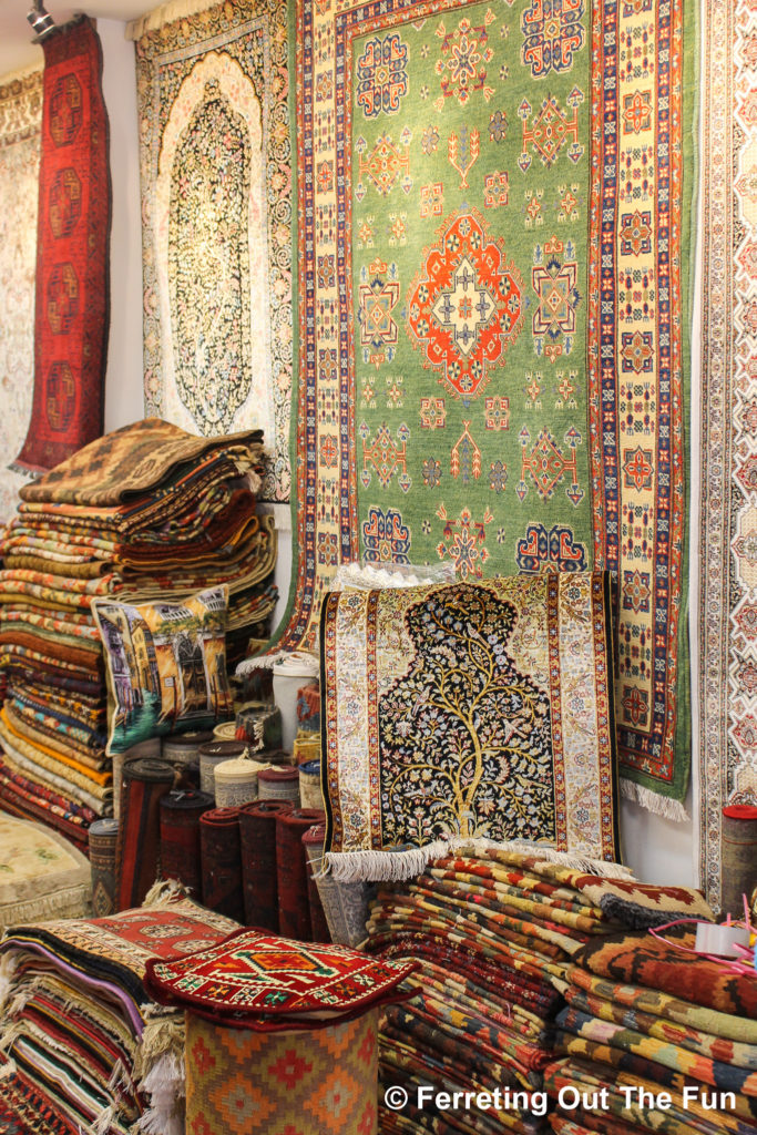 Persian carpets for sale in Kampong Glam, the Muslim neighborhood of Singapore