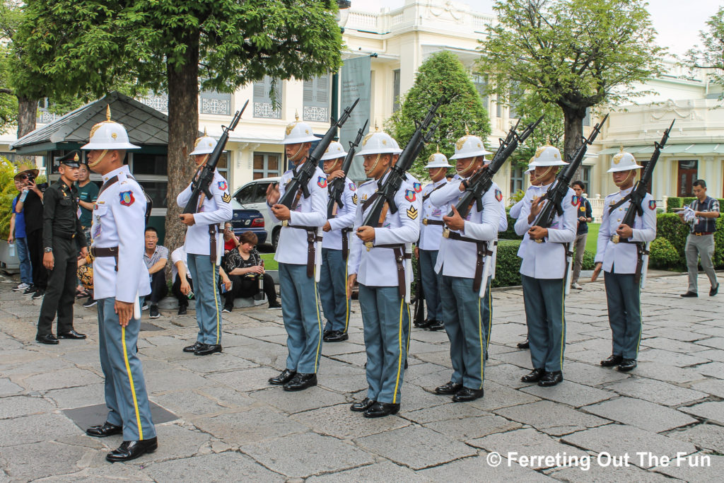 Thai royal palace changing of the guards