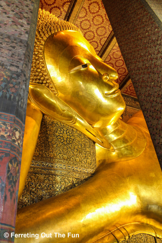 The resplendent gold Reclining Buddha of Wat Pho, Bangkok