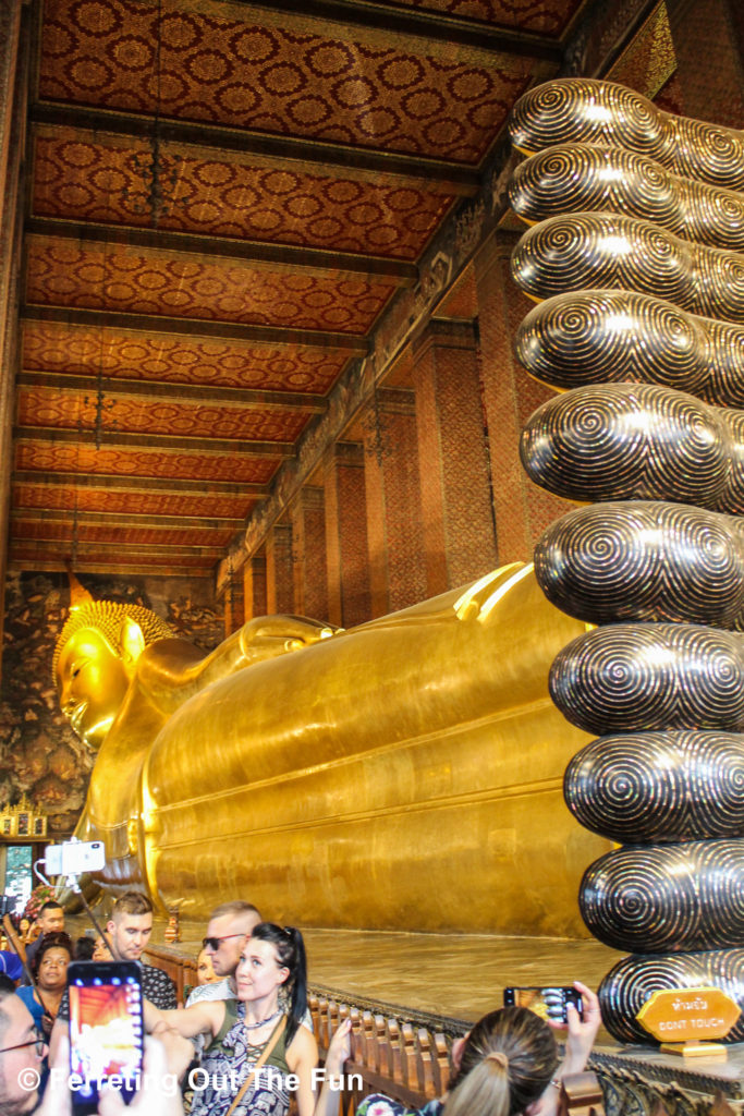 Wat Pho in Bangkok is home to one of the largest Reclining Buddha statues in Thailand