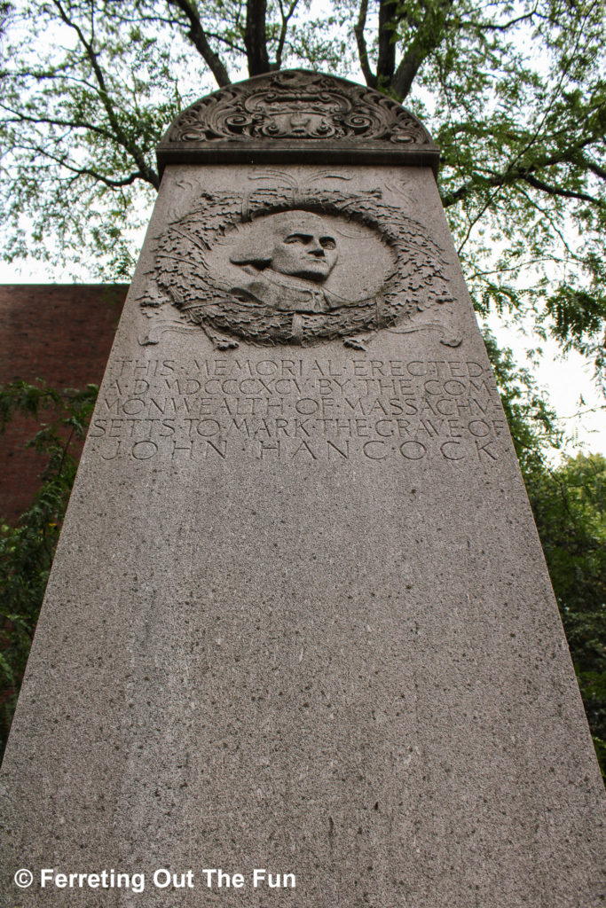 John Hancock gravestone at the Granary Burying Ground in Boston