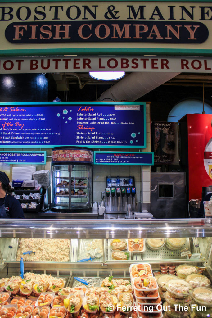 Boston & Main Fish Company, a lobster roll shop in Quincy Market Boston