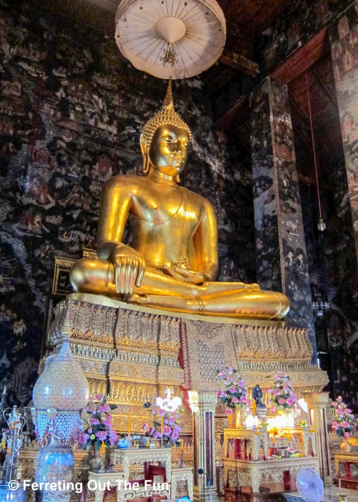 Wat Suthat in Bangkok holds one of the largest surviving Buddha images from the ancient capital of Sukhothai.