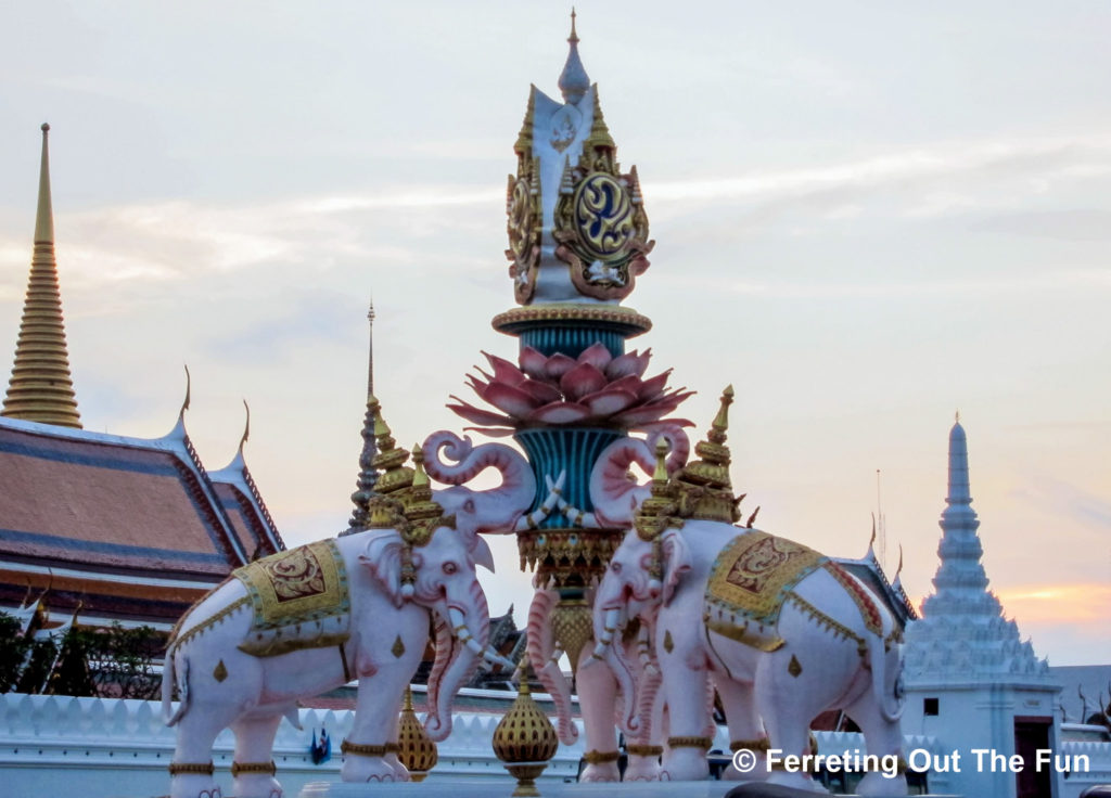 Bangkok pink elephant statue