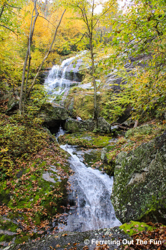 Fall foliage surrounds Crabtree Falls in VA