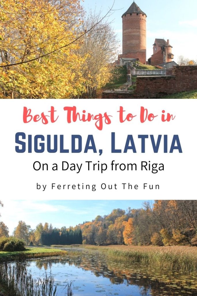 Tips for planning the perfect Riga day trip to Sigulda Latvia to see castles and autumn foliage