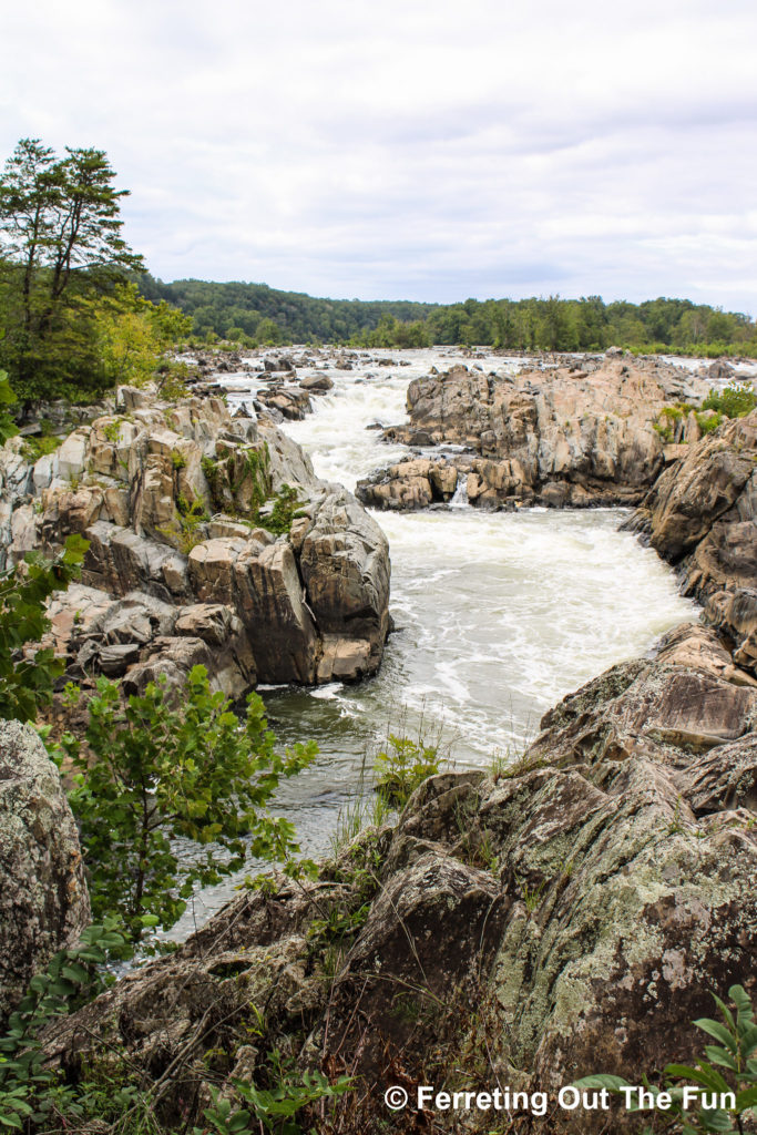 Hiking the impressive River Trail at Great Falls National Park in Virginia, one of the greatest natural wonders near Washington DC