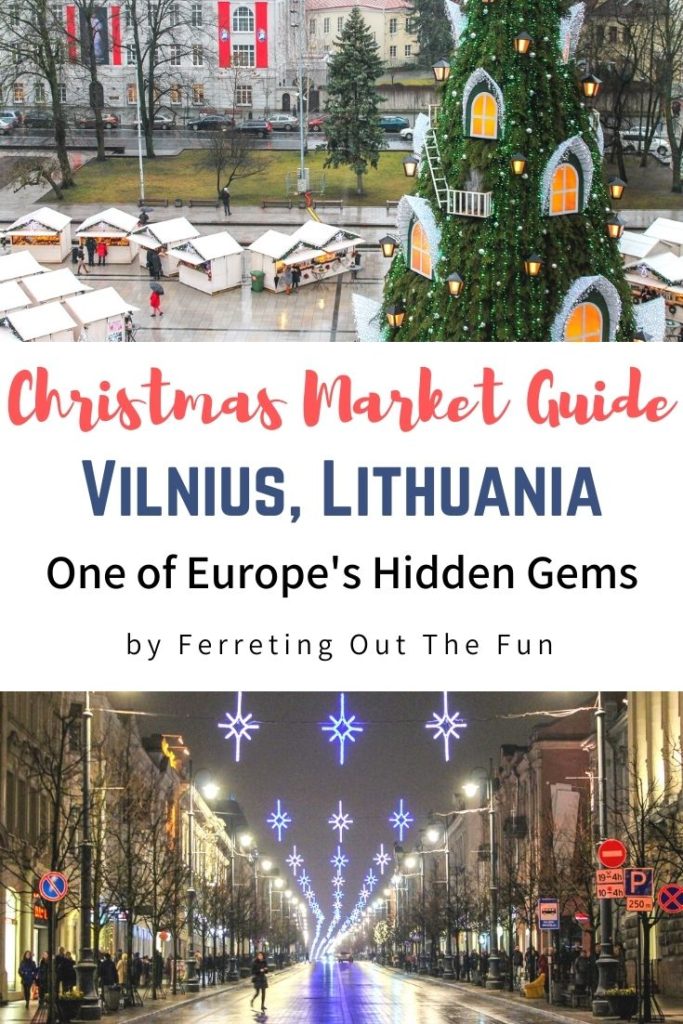 Tips for visiting the Vilnius Christmas Market plus where to see the best holiday lights displays in one of Europe's hidden gems