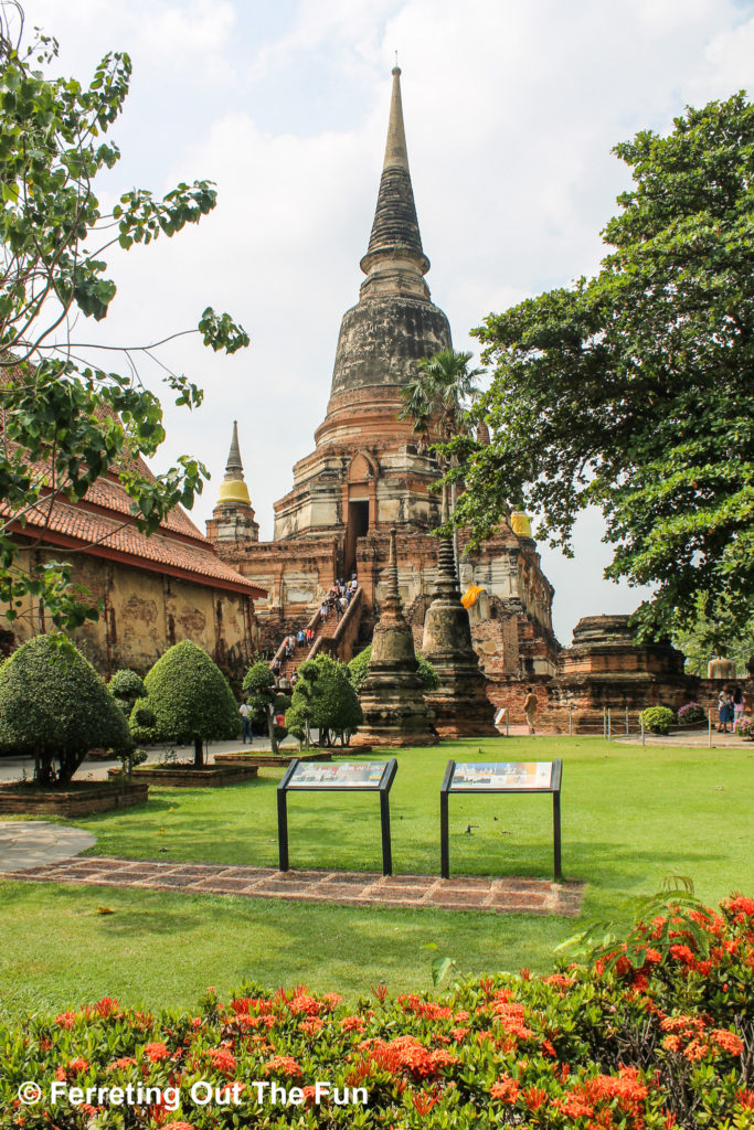 Wat Yai Chai Mongkhon, the Great Monastery of Auspicious Victory, is one of the top attractions in Ayutthaya, Thailand