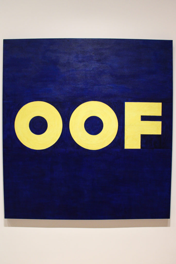Edward Ruscha OOF, on display at the MoMA NYC