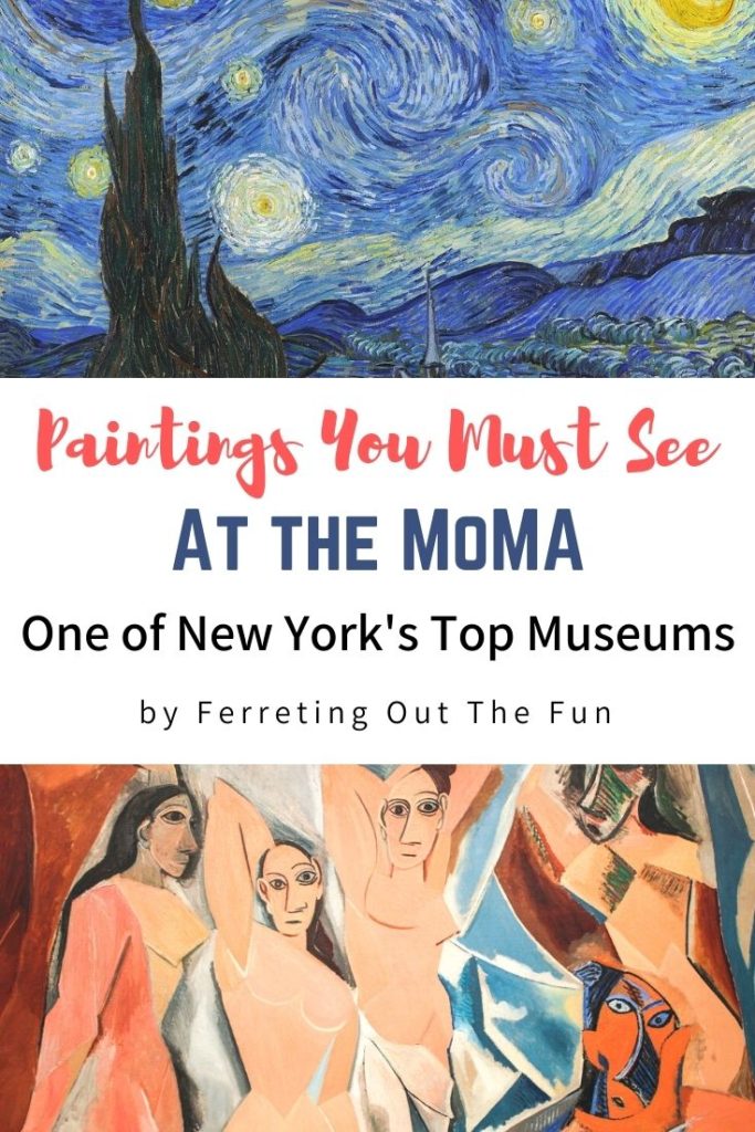 A guide to some of the best masterpieces at the MoMA, including paintings by Picasso, van Gogh, Matisse, Dali, Klimt, and Warhol. #art #NYC