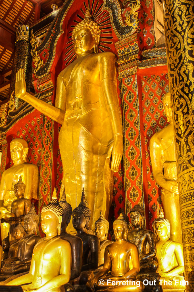Golden Buddhas of Wat Chedi Luang in Chiang Mai