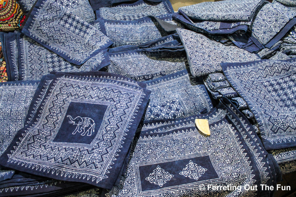 Indigo woven textiles Thailand
