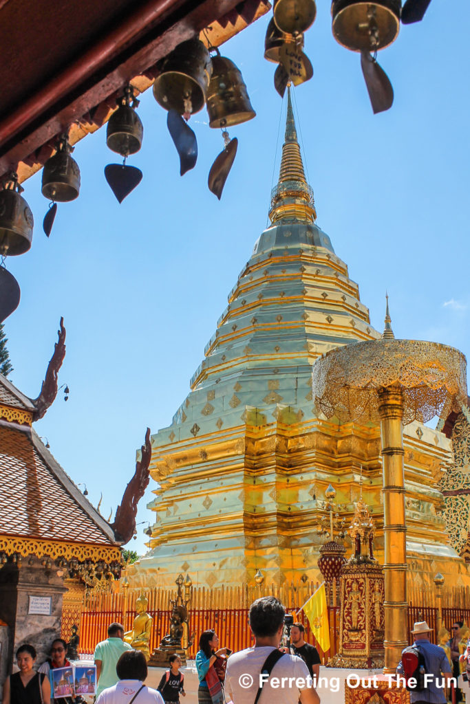Wat Phra That Doi Suthep, a must see temple atop a mountain in Chiang Mai, Thailand