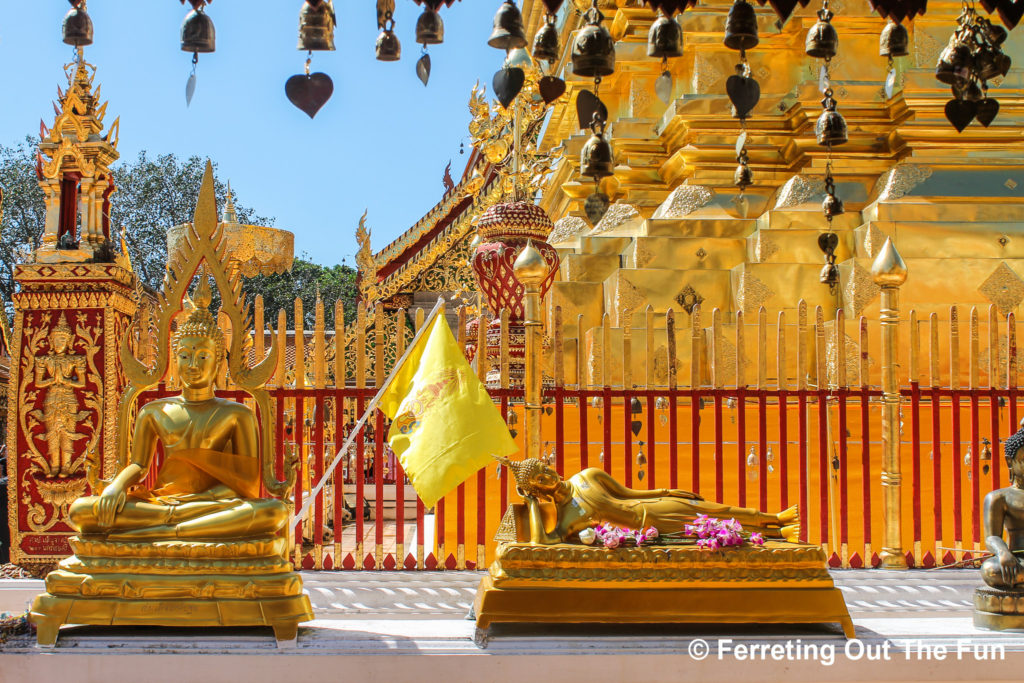 Wat Phra That Doi Suthep gold Buddhas