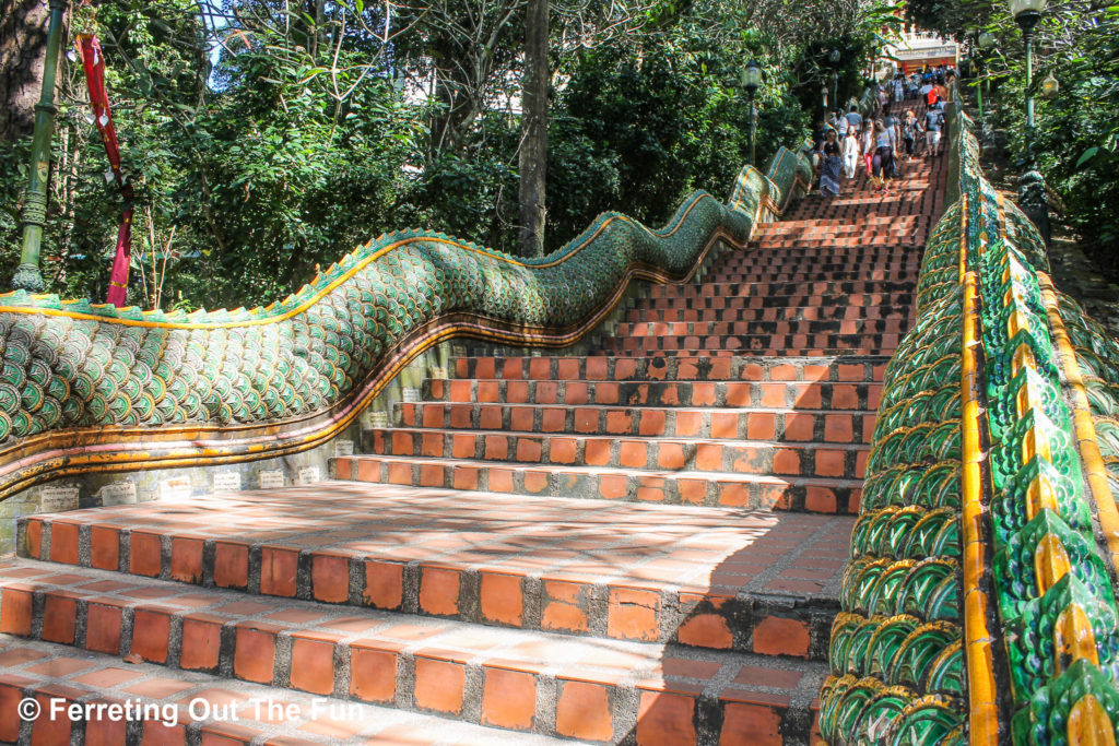 Wat Doi Suthep naga staircase