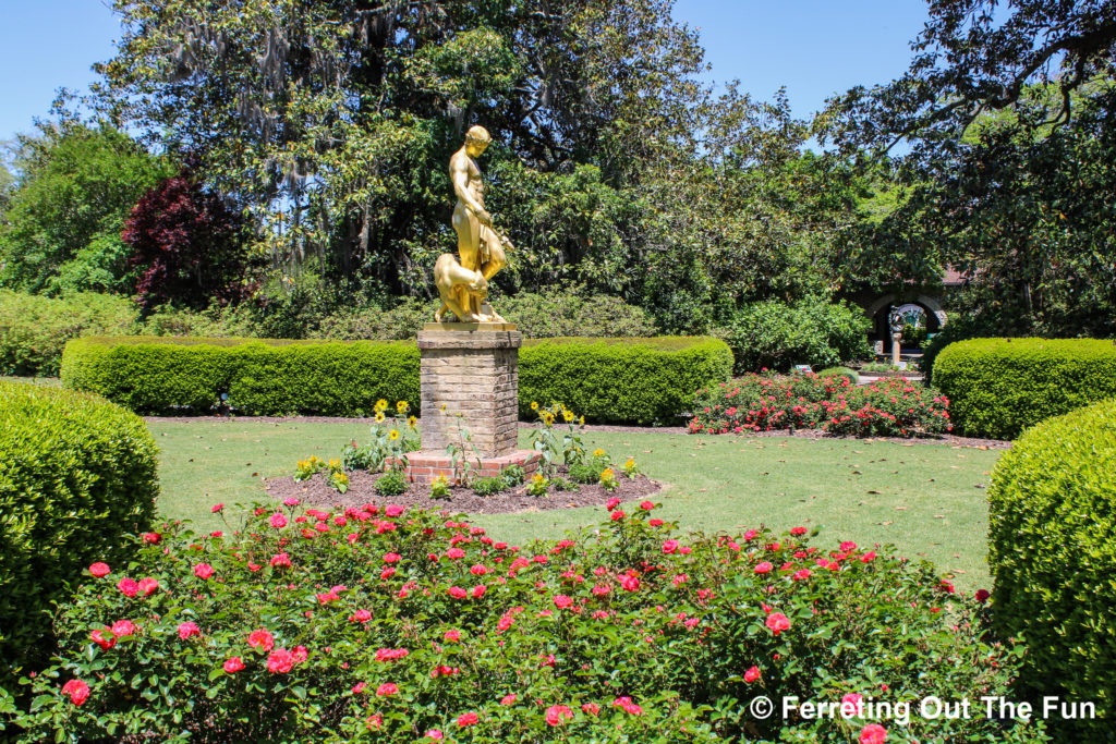 Brookgreen Gardens gold statue