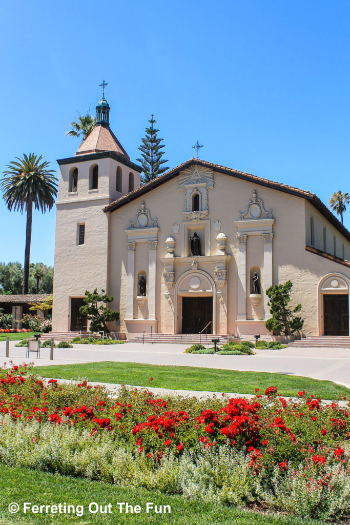Santa Clara Mission and University chapel in San Jose, California