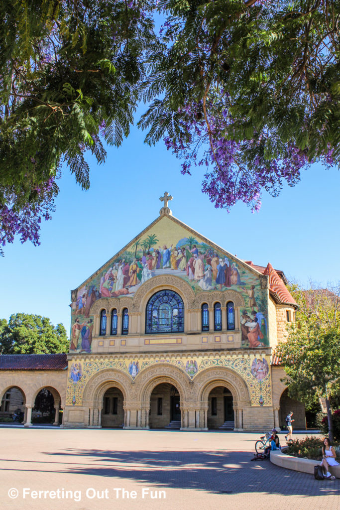 The beautiful Stanford University Memorial Church in Palo Alto, California
