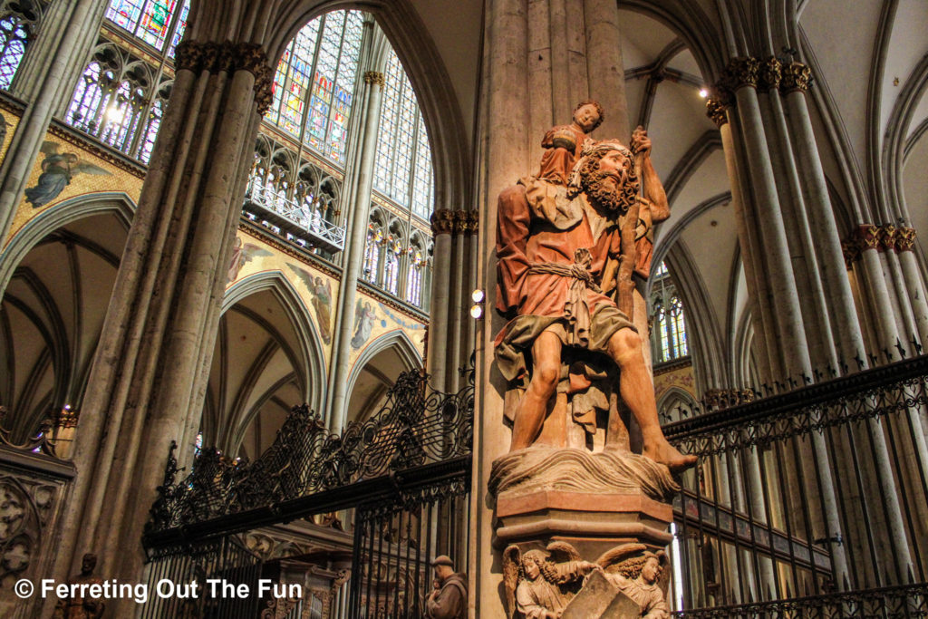 Cologne Cathedral statue of St Christopher