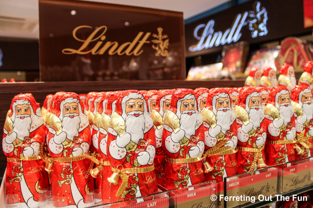 Lindt chocolate santas