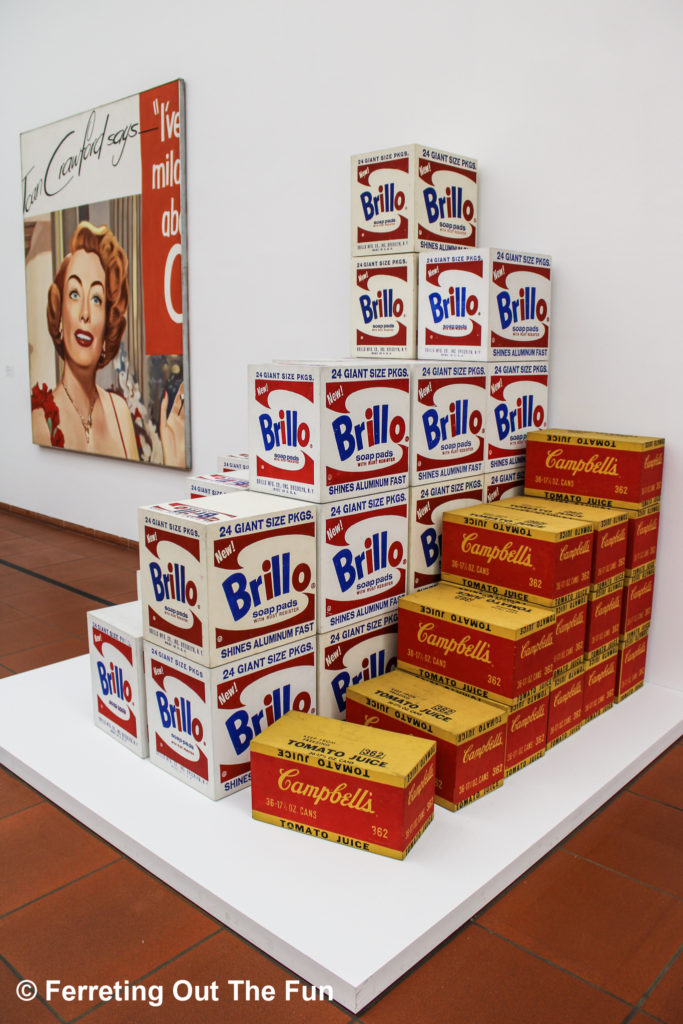 Brillo and Campbell's Soup Boxes by Andy Warhol, part of the large Pop Art collection of Museum Ludwig in Cologne.