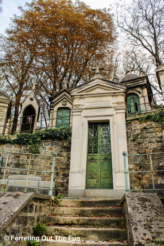 Elaborate family crypts in Montmartre Cemetery, the final resting place of many famous artists