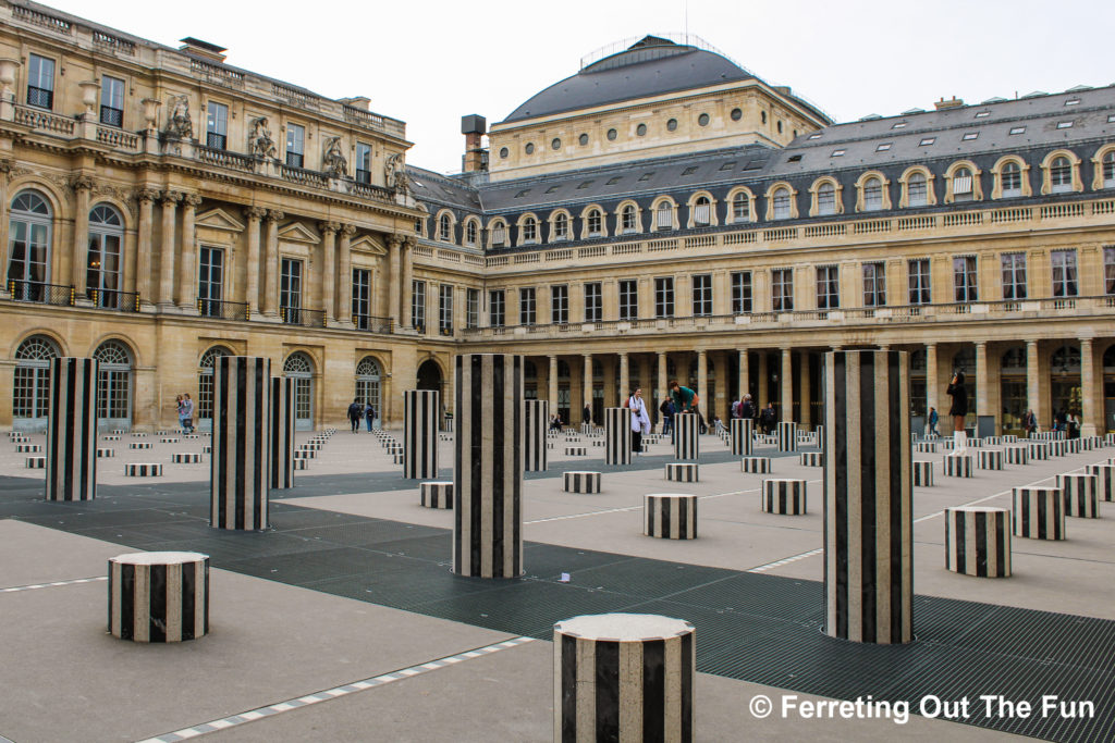 Palais Royal Paris striped columns