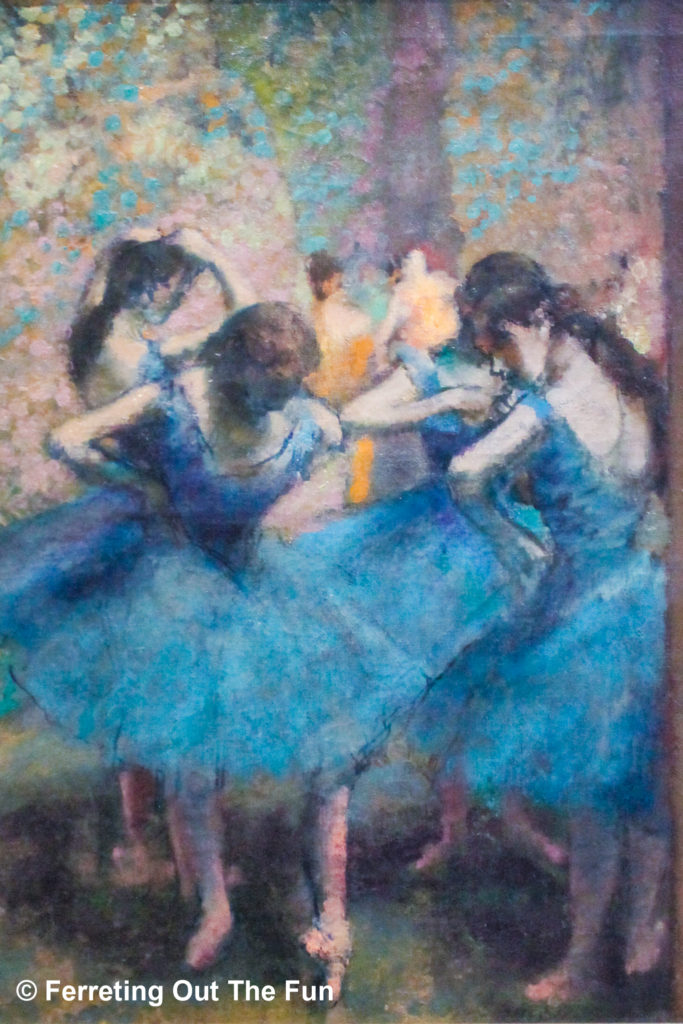 Dancers in Blue by Edgar Degas at the Musee d'Orsay in Paris, France